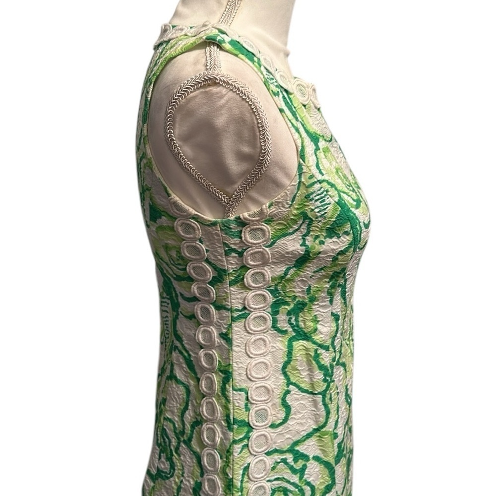 Vintage Lilly Pulitzer Mila Resort Heart Breaker Jacquard Lace Shift Mini Size 4 - Picture 5 of 16